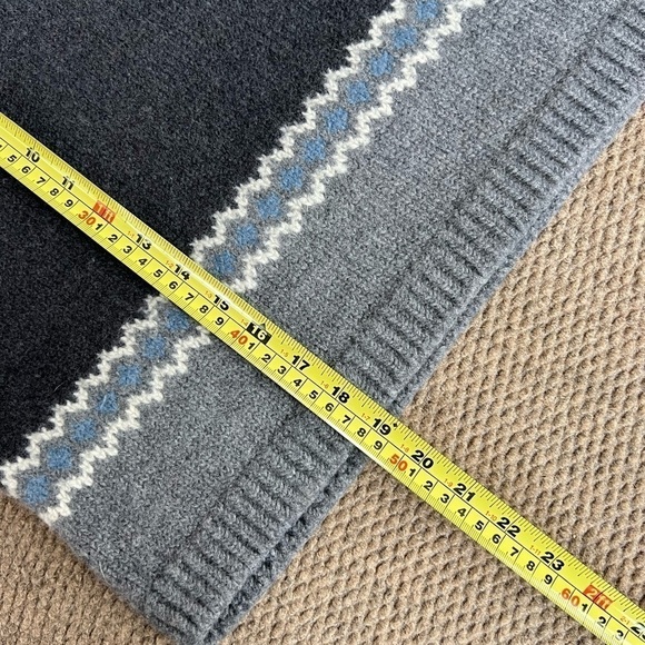 VTG Margaret O’Leary Women’s Shawl Neck Patterned Wool Crop Sweater Size 1 / S - Picture 5 of 7